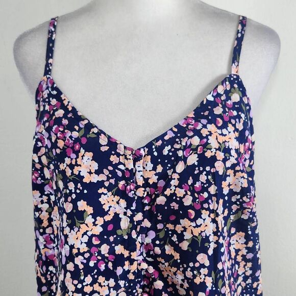 Sanctuary Matching Set Navy Floral Flirty Mini Skirt and Tank Top NWT Sz Medium - Picture 12 of 15